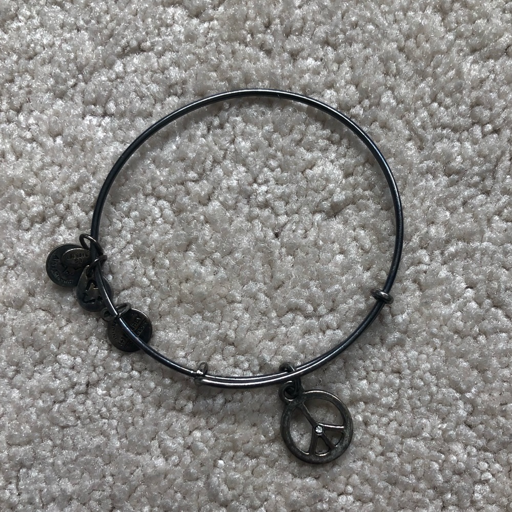 Alex and Ani Peace Sign Charm Bracelet